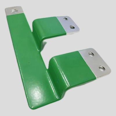 Rigid copper bus bar with epoxy insulation layer